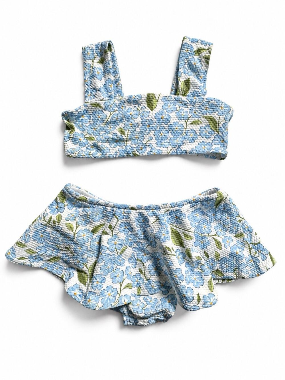 Petit Playa Girls 18-24M Hydrangea Floral Petal Bikini Skirt Swimsuit Set